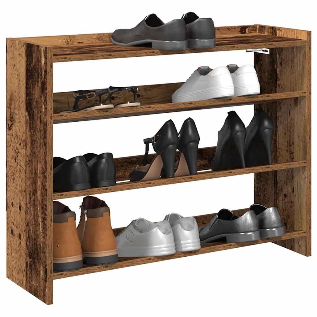 JUNG Vida Schuhregal Altholz-Optik 80x25x62 cm Holzwerkstoff