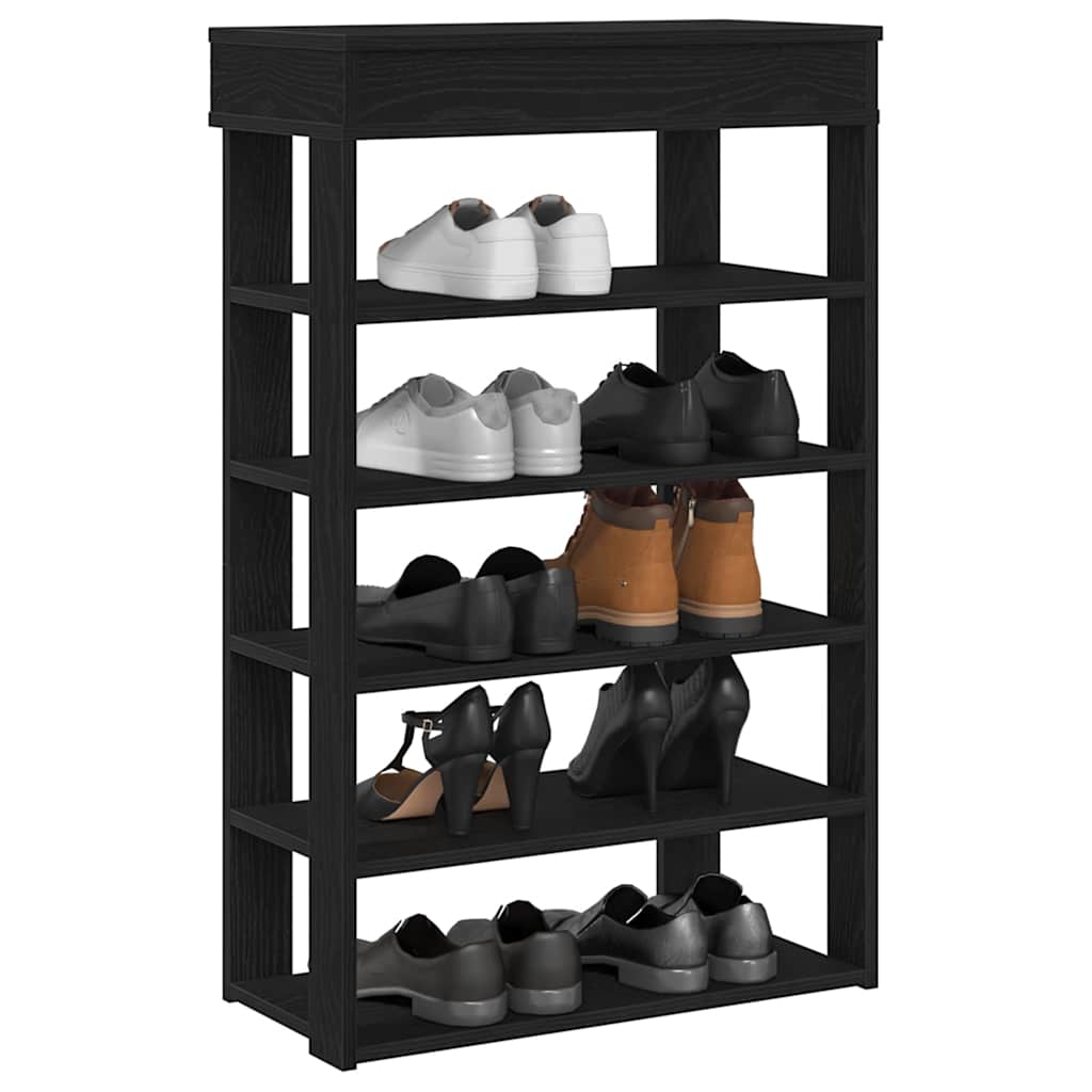 JUNG Vida Schuhregal Schwarz 60x30x98 cm Holzwerkstoff