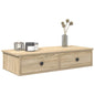JUNG Vida Wandregal mit Schubladen Sonoma-Eiche 80x34x17 cm Holzwerkstoff