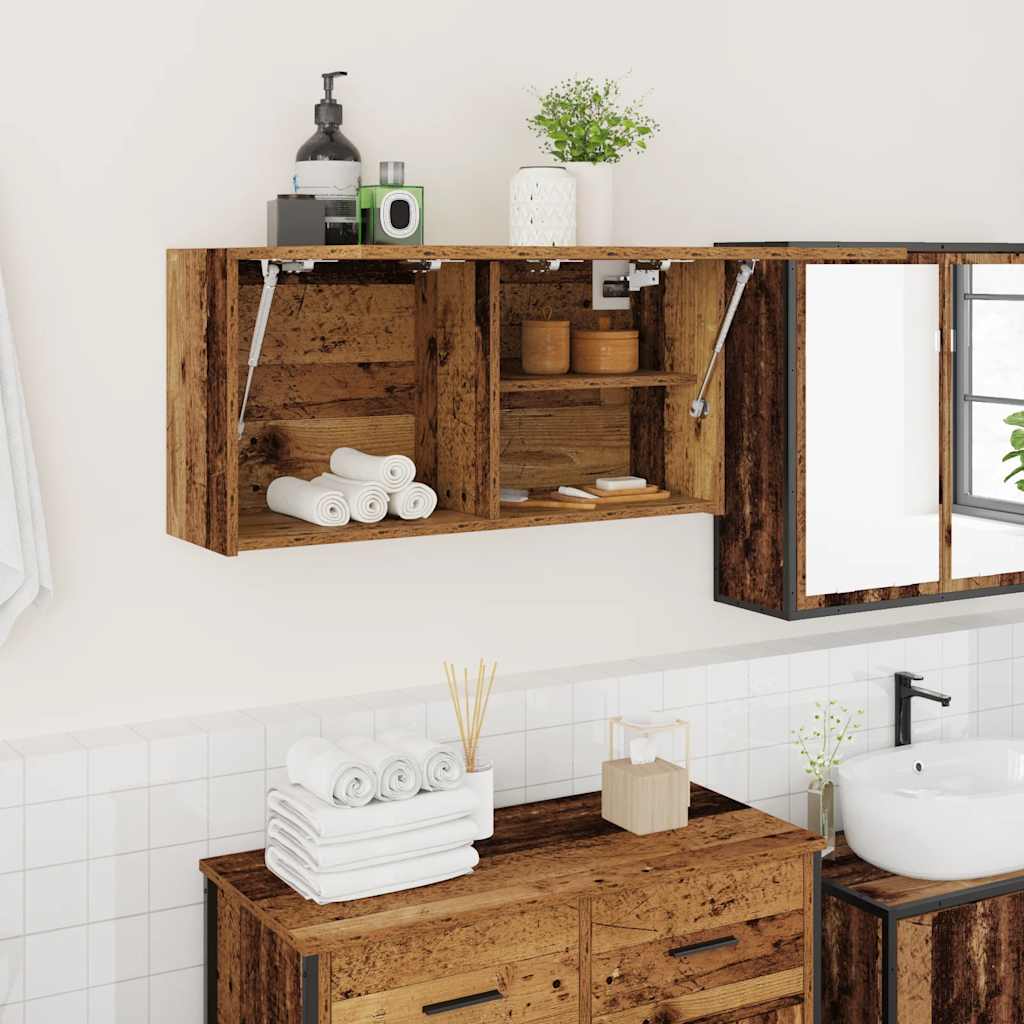 JUNG Vida Bad-Wandschrank Altholz-Optik 80x25x40 cm Holzwerkstoff