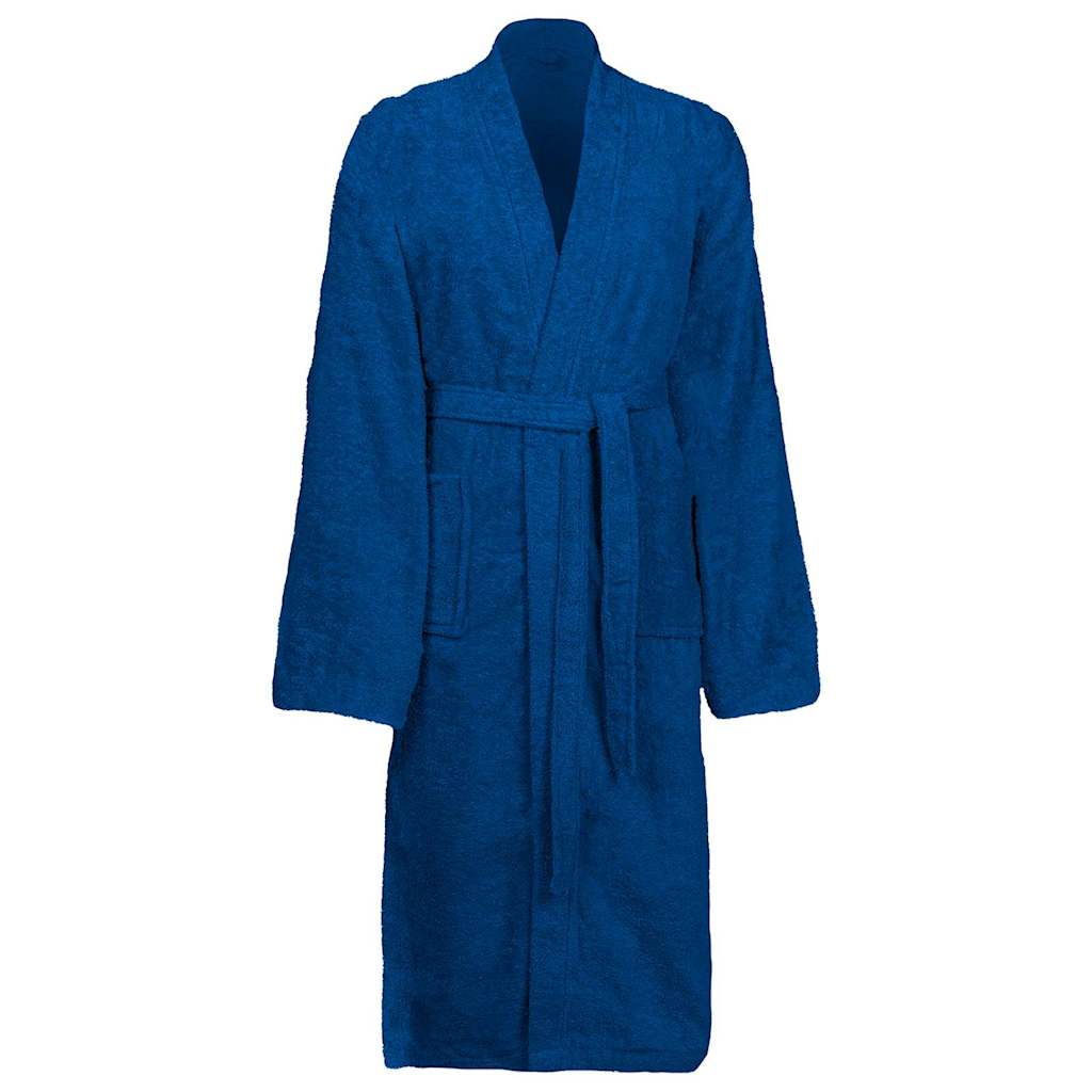 JUNG Vida Bademantel KINN Blau XXL Baumwolle