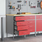 JUNG Vida Werkbank mit Schubladen 2 pcs Rot und Grau 75 x 45 x 85 cm