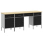 JUNG Vida Werkbank mit Schubladen 4 pcs Schwarz 200 x 55 x 85 cm