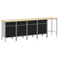 JUNG Vida Arbeitsschrankset mit Schubladen 5 pcs Schwarz und Grau