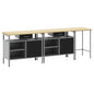 JUNG Vida Werkbank-Set 3 pcs Schwarz und Grau Pulverbeschichteter Stahl