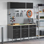 JUNG Vida Arbeitsschrankset mit Schubladen mit Speicher 8 pcs Schwarz