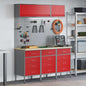 JUNG Vida Arbeitsschrankset mit Schubladen mit Speicher 8 pcs Rot