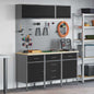 JUNG Vida Arbeitsschrankset mit Schubladen mit Speicher 8 pcs Schwarz