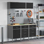 JUNG Vida Arbeitsschrankset mit Schubladen mit Speicher 8 pcs Schwarz