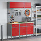 JUNG Vida Arbeitsschrankset mit Schubladen mit Speicher 8 pcs Rot