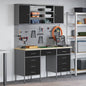 JUNG Vida Werkbank mit Schubladen 8 pcs Schwarz Ingenieure Holz und Stahl