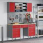 JUNG Vida Werkbank mit Schubladen 8 pcs Rot Ingenieure Holz und Stahl