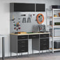 JUNG Vida Arbeitsschrankset mit Schubladen mit Speicher 8 pcs Schwarz