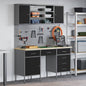 JUNG Vida Werkbank mit Schubladen 8 pcs Schwarz Ingenieure Holz und Stahl
