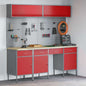 JUNG Vida Arbeitsschrankset mit Schubladen mit Speicher 10 pcs Rot