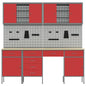 JUNG Vida Werkbank mit Schubladen 10 pcs Rot Ingenieure Holz und Stahl