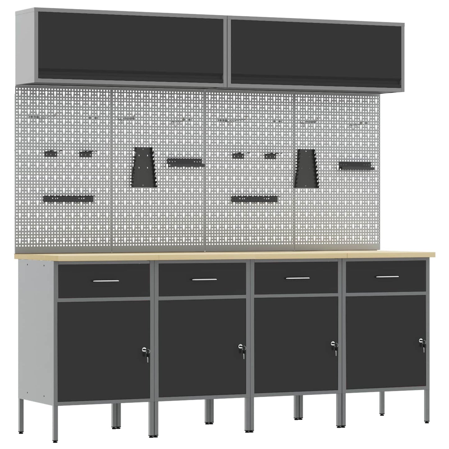 JUNG Vida Arbeitsschrankset mit Speicher 10 pcs Schwarz