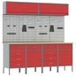 JUNG Vida Arbeitsschrankset mit Speicher 10 pcs Rot