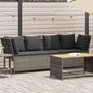 JUNG Vida Gartensofa mit Kissen Grau Poly Rattan