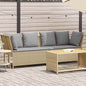 JUNG Vida Gartensofa mit Kissen Beige Poly Rattan