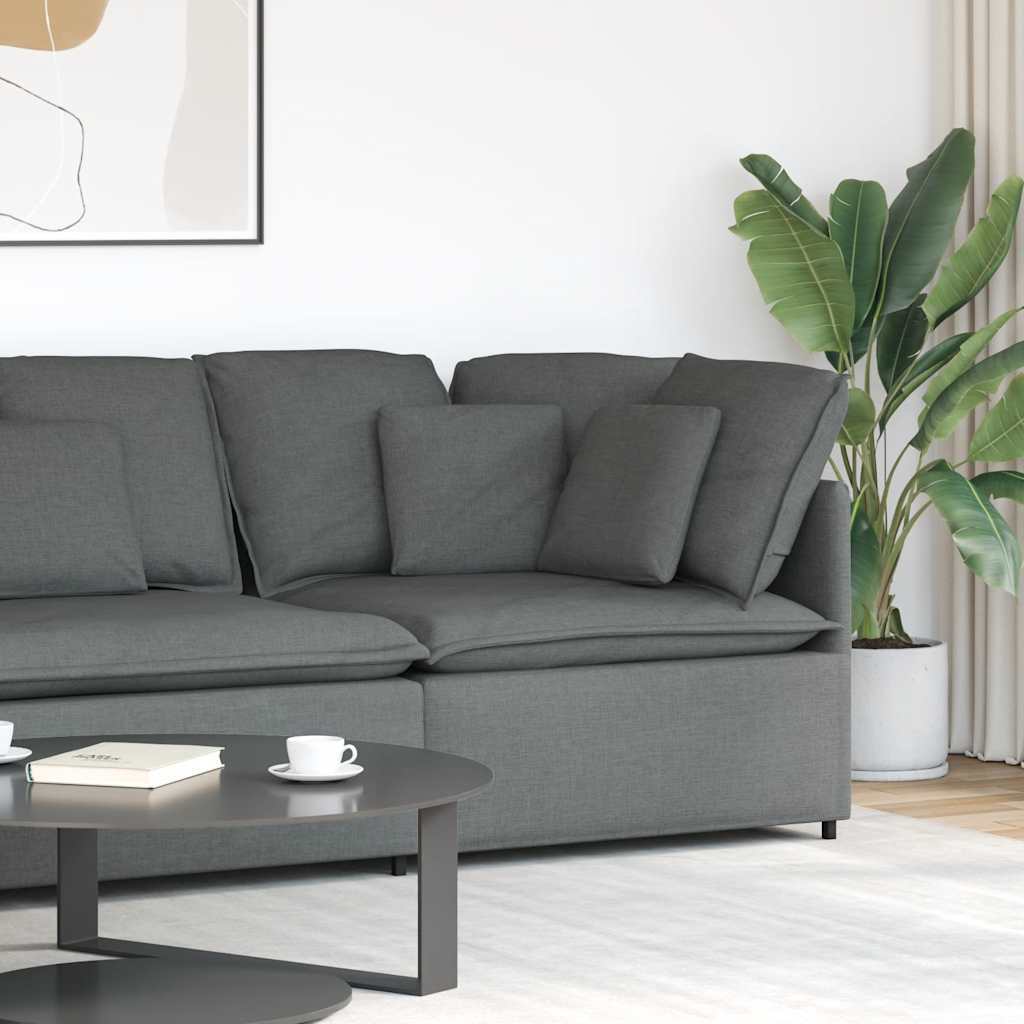 JUNG Vida Modulares Sofa Eckmodul mit Kissen Dunkelgrau 100 cm