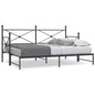 JUNG Vida Tagesbett Ausziehbar ohne Matratze Schwarz 90x190 cm Stahl