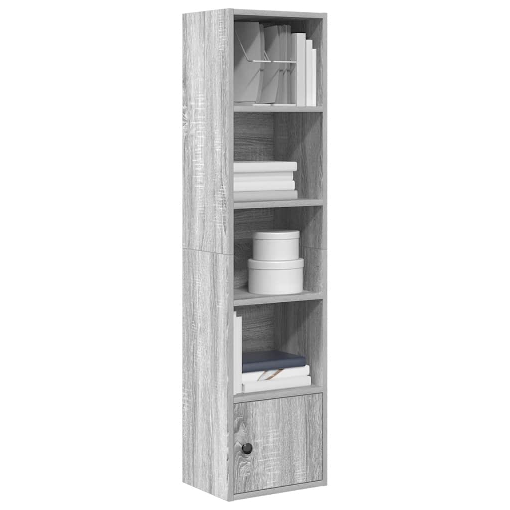 JUNG Vida Bücherregal Grau Sonoma 31x24x127 cm Holzwerkstoff