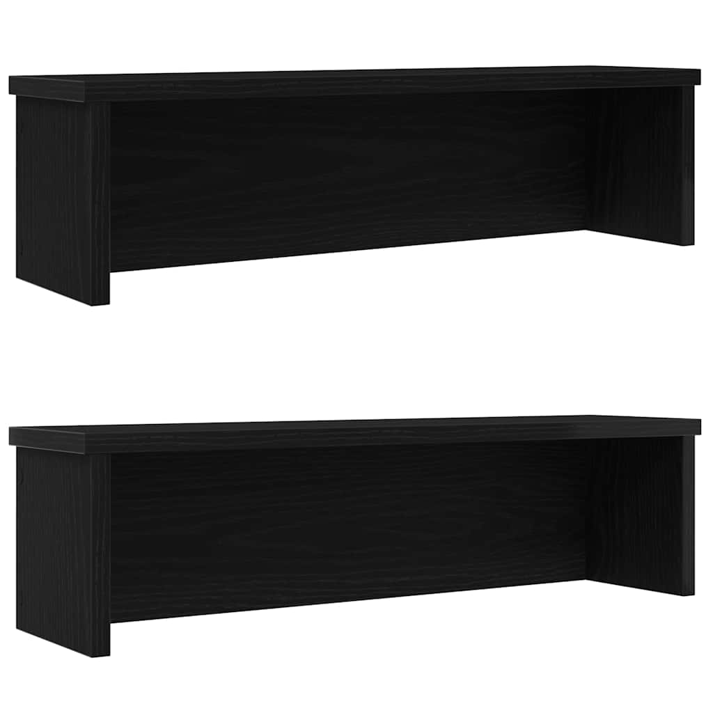 JUNG Vida Küchenregale Stapelbar 2 Stk. Schwarz 60x15x16 cm