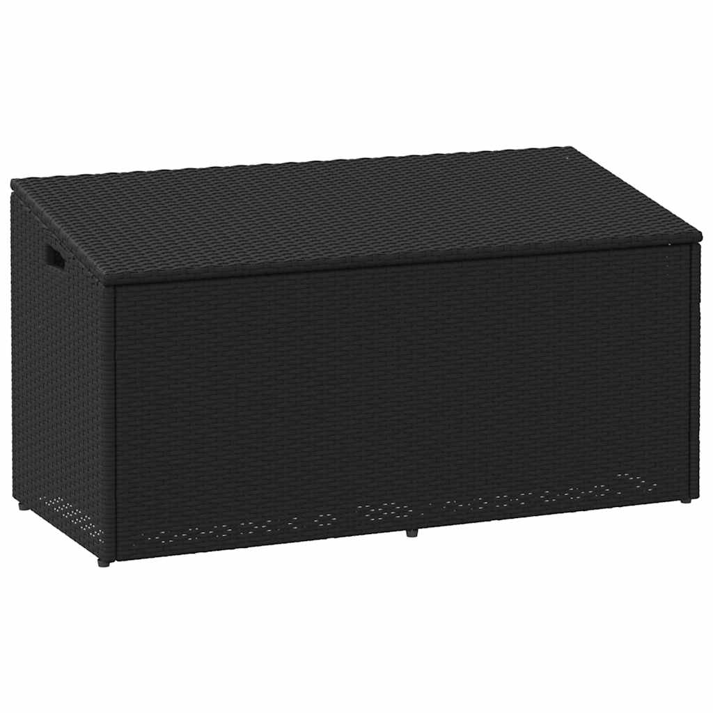 JUNG Vida Garten-Aufbewahrungsbox Schwarz 110 x 50 x 58 cm Poly Rattan