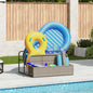 JUNG Vida Pool Aufbewahrungsbehälter Hellgrau 110x100x57 cm Poly Rattan