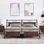 JUNG Vida Metallbett ohne Matratze Braun Eichen-Optik 200x200 cm