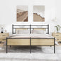 JUNG Vida Metallbett ohne Matratze Sonoma-Eiche 183x213 cm