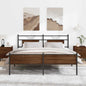 JUNG Vida Metallbett ohne Matratze Braun Eichen-Optik 180x200 cm