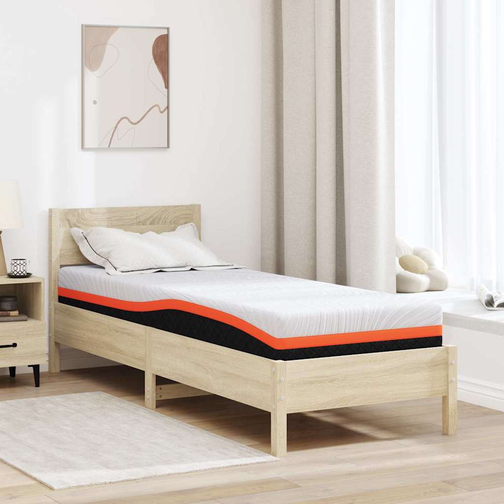 JUNG Vida Matratze Weiß und Schwarz 80 x 200 cm Jacquard-Stoff