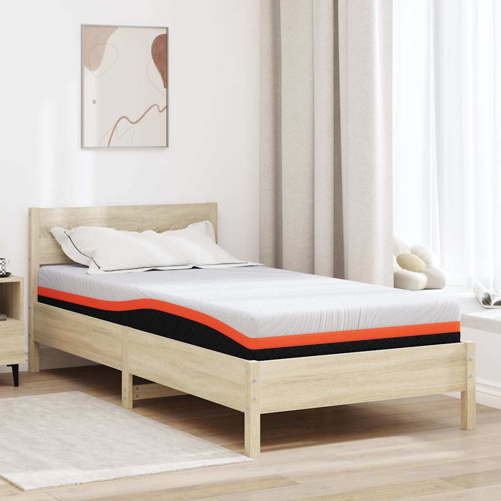 JUNG Vida Matratze Weiß und Schwarz 90 x 200 cm Jacquard-Stoff
