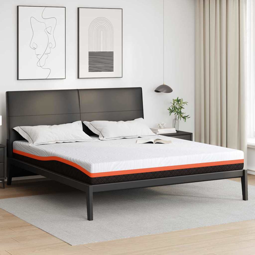 JUNG Vida Matratze Weiß und Schwarz 200 x 200 cm Jacquard-Stoff