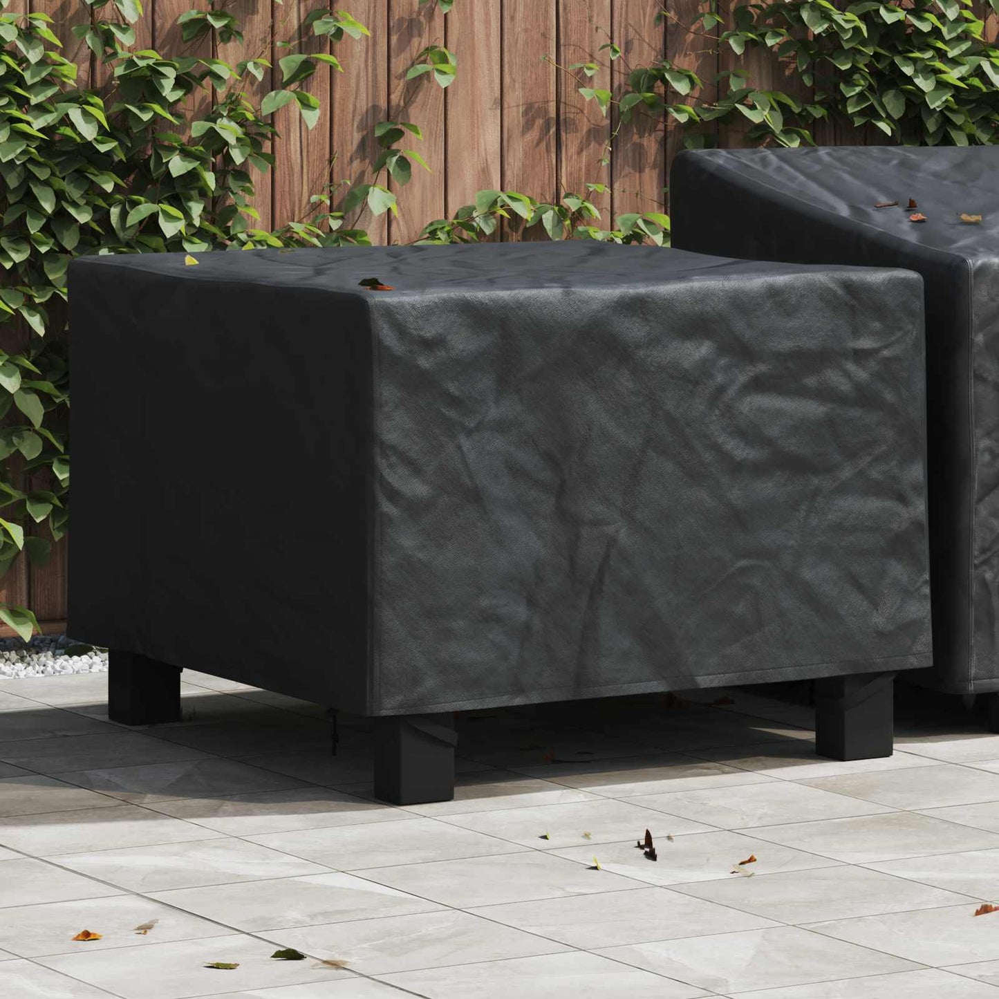 JUNG Vida Möbelbezug Uni Schwarz 99 x 99 x 60 cm 600D Oxford Stoff