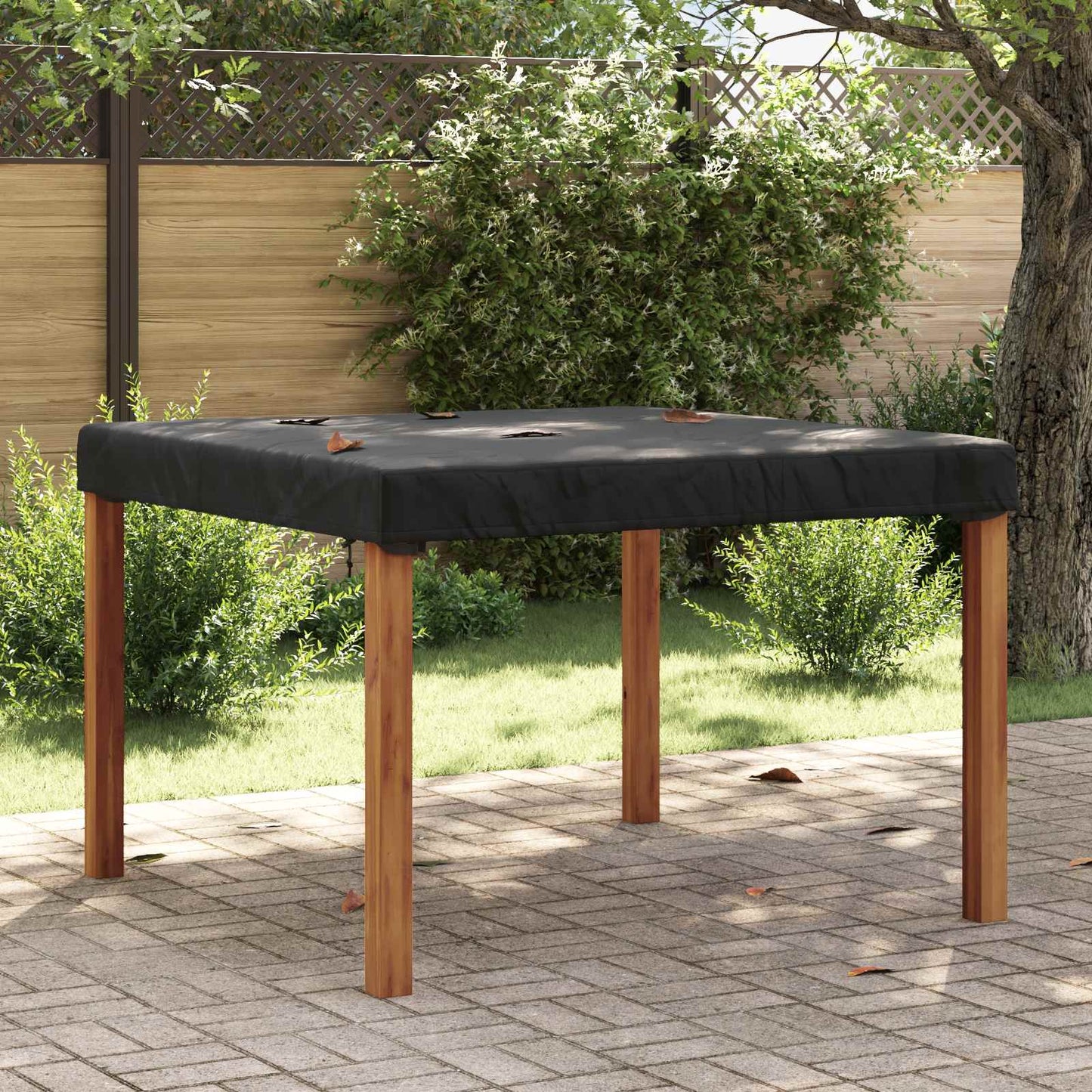 JUNG Vida Tischdecken Uni Schwarz 122 x 122 x 15 cm Stoff