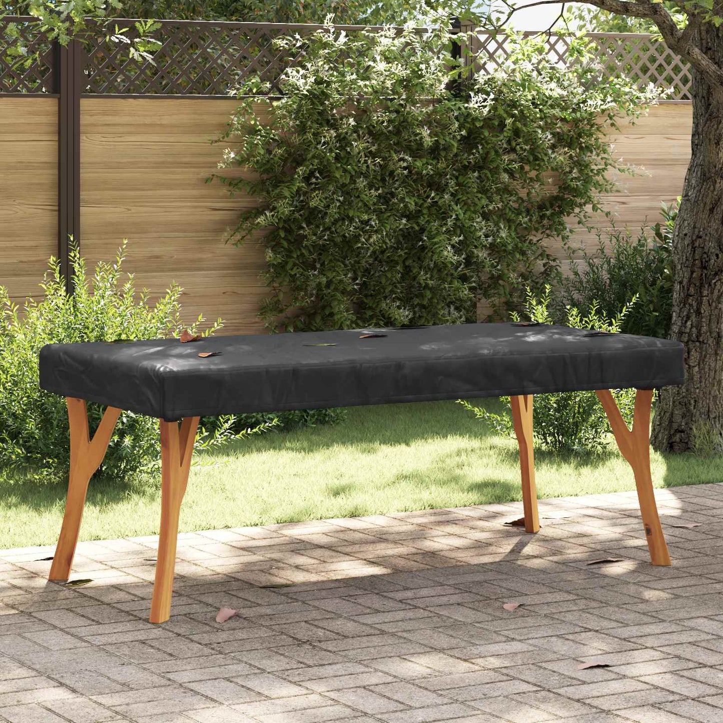 JUNG Vida Tischdecken Uni Schwarz 102 x 202 x 15 cm Stoff