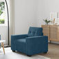 JUNG Vida Sessel Blau 100x78x80 cm Samt