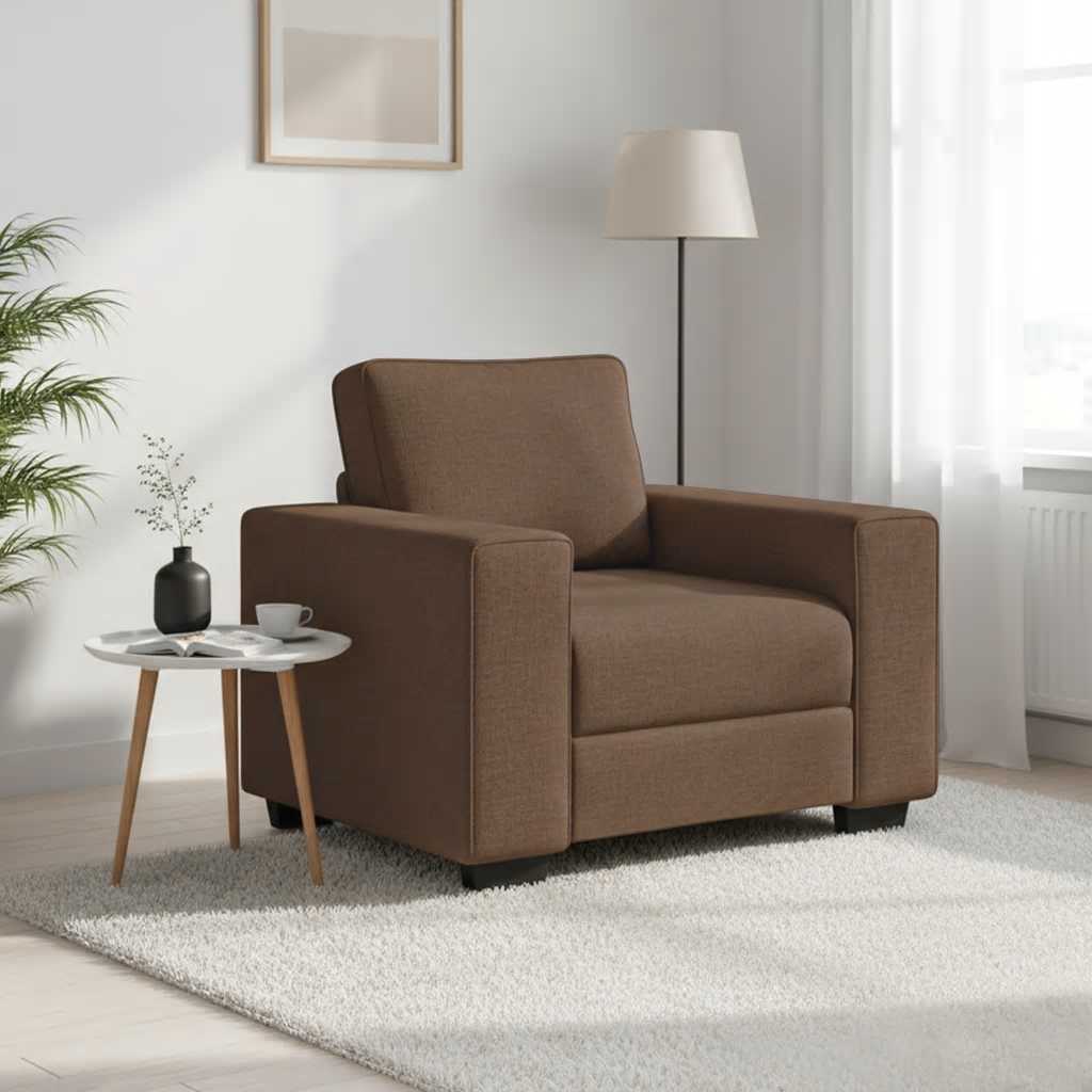 JUNG Vida Sessel Braun 100x77x82 cm Stoff