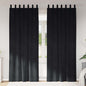 JUNG Vida Verdunkelungsvorhänge 2 pcs Schwarz 140 x 245 cm Samt