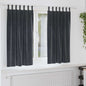 JUNG Vida Verdunkelungsvorhänge 2 pcs Dunkelgrau 140 x 175 cm Samt