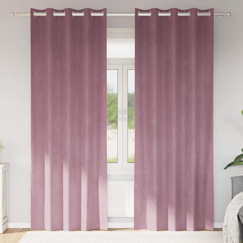 JUNG Vida Verdunkelungsvorhänge 2 pcs Dunkelrosa 140 x 245 cm Samt