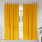 JUNG Vida Verdunkelungsvorhänge 2 pcs Senfgelb 140 x 245 cm Samt