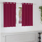 JUNG Vida Verdunkelungs-Vorhänge mit Ringen 2 pcs Weinrot 140 x 140 cm