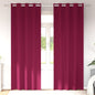 JUNG Vida Verdunkelungs-Vorhänge mit Ringen 2 pcs Weinrot 245 x 140 cm