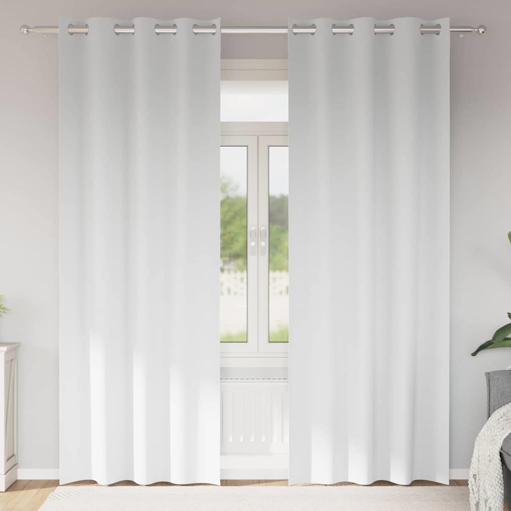 JUNG Vida Verdunkelungs-Vorhänge mit Ringen 2 pcs Reinweiß 225 x 140 cm