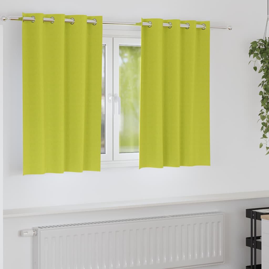 JUNG Vida Verdunkelungs-Vorhänge mit Ringen 2 pcs Grün 140 x 140 cm