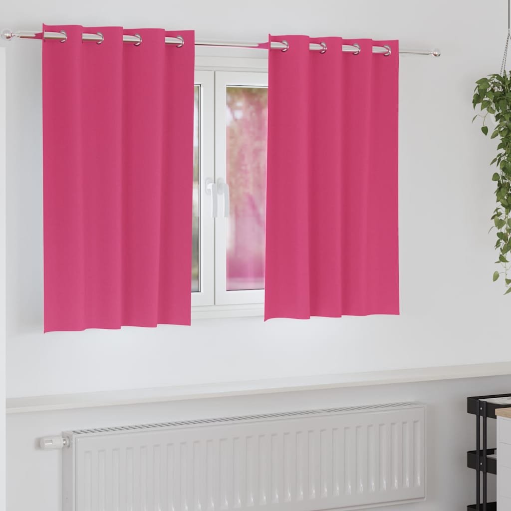 JUNG Vida Verdunkelungs-Vorhänge mit Ringen 2 pcs Helles Pink